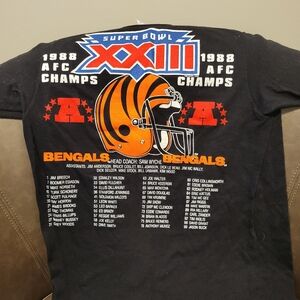NFL Black Super Bowl XXIII Bengals Youth Tee 1988 New